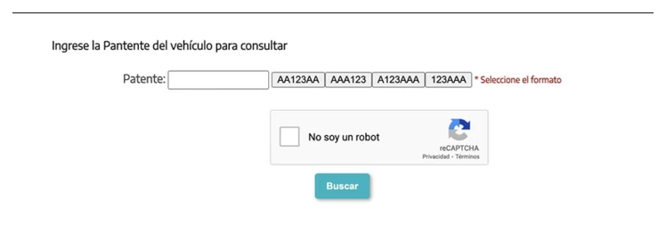 Paso 2 para consultar o cambiar el turno de la VTV en Castelli